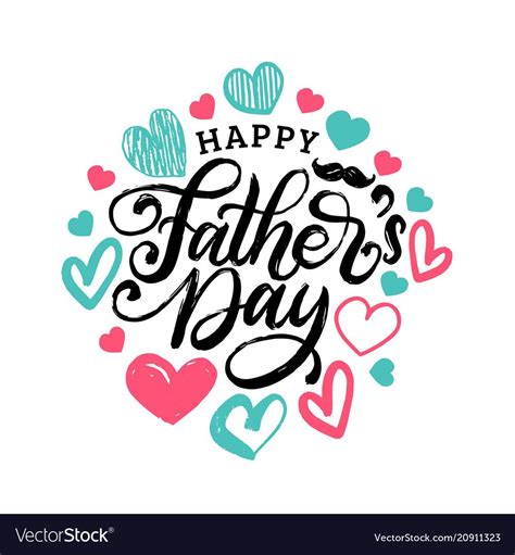 happy father's day hand lettering