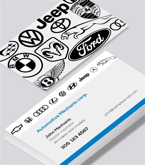Mechanic Business Card Design 的图像结果
