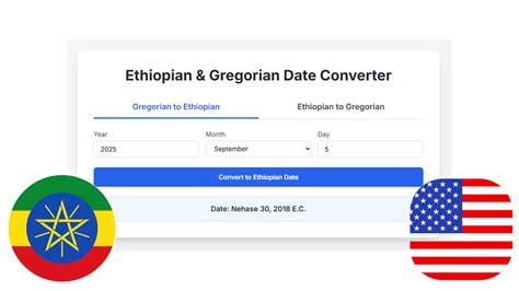 Ethiopian Calendar Date Converter: Gregorian to Ethiopian