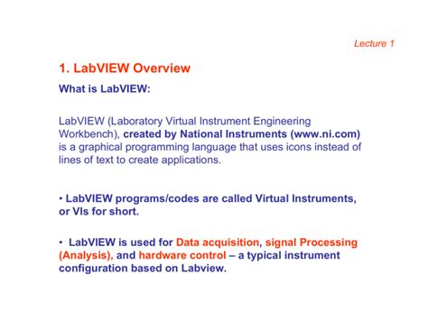 Image result for LabVIEW Overview