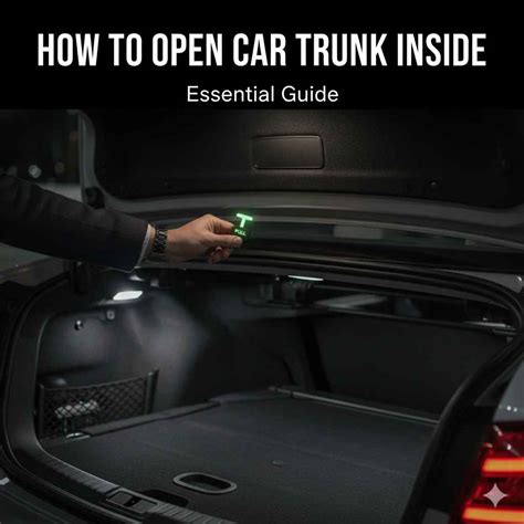 How To Open Car Trunk Inside: Essential Guide