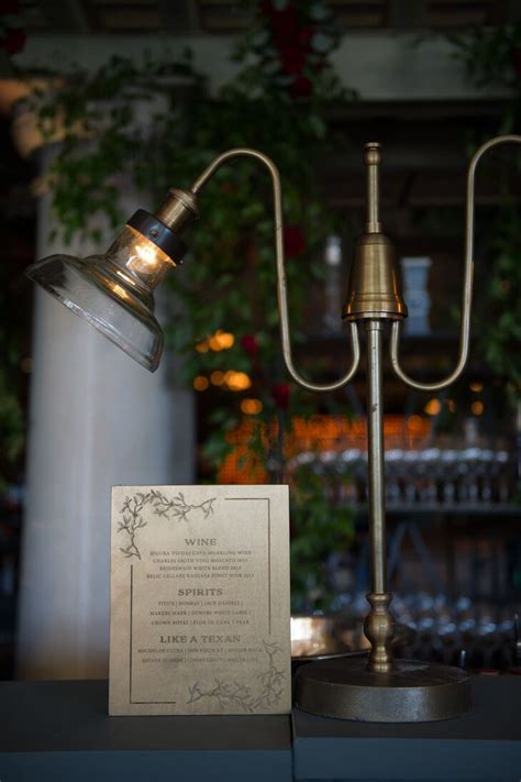 Vintage Bar Lighting and Rustic Drink Menus