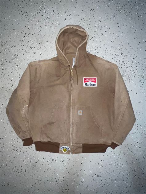 Carhartt × Marlboro Distressed x carhartt x marlboro jacket | Grailed