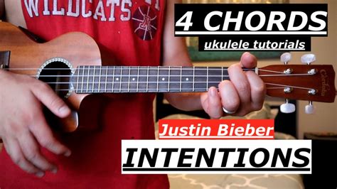 Justin Bieber Intentions Ukulele Tutorial 4 Chords - YouTube