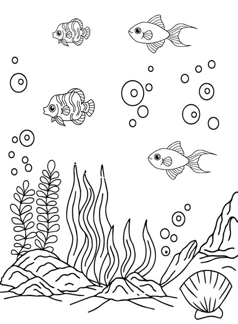 Coral reef Coloring Page - Free Printable Coloring Pages