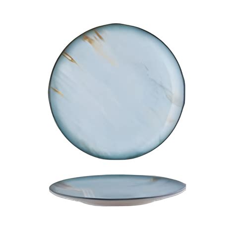 Timber Blue - Round Rimless Plate – Hospi Solutions