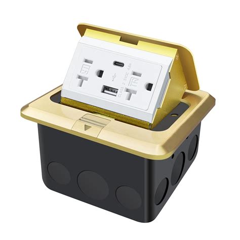 JACEPFY Floor Pop Up Outlet, Pop Up Waterproof Floor Electrical Box ...
