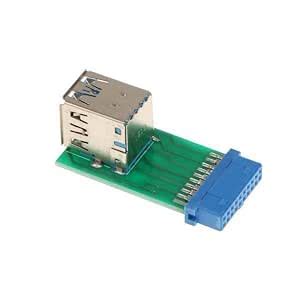 MERISHOPP 2X 2-Port USB 3.0 Superspeed Female A to 20 Pin Female ...