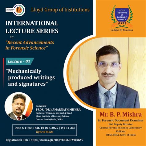 Event Lloyd Institute of Forensic Science