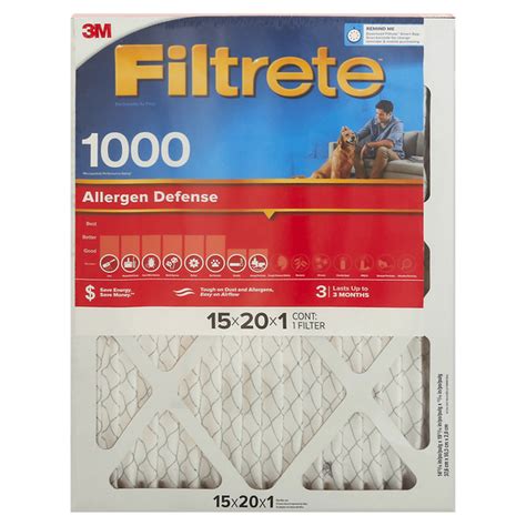 3M Air Filter, Electrostatic, 1000 Allergen Defense (1 each) Delivery ...