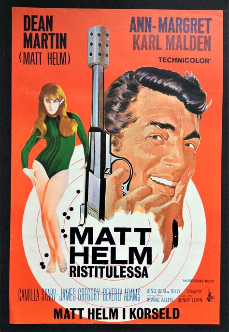 Dean Martin as Matt Helm in MURDERER'S ROW - An Original A2 Cinema ...
