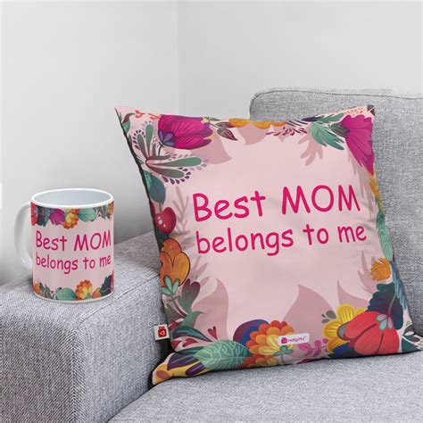 Buy Indigifts Cushion 12X12 with Filler and Ceramic Mug Online