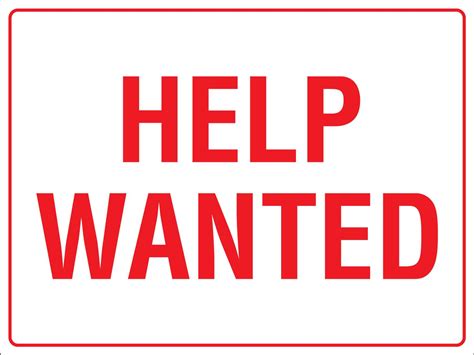 Help Wanted Sign – New Signs