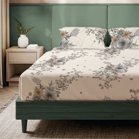 200 TC 100% Cloud Cotton Bedsheet with Pillow Covers - Stellar