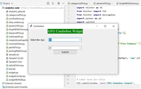 Image result for Combo Box Tkinter Python