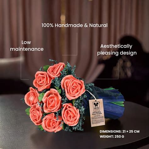 Unscented Self-Standing Peach Flower Bouquet – IRIS Home Fragrances