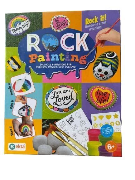 JAPSI Rock Painting Kit, DIY Craft and Paint Kit, Fun Art Activity for ...