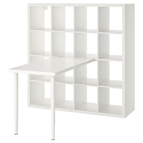 KALLAX / LINNMON desk combination, white, 147x139x147 cm (577/8x543 ...
