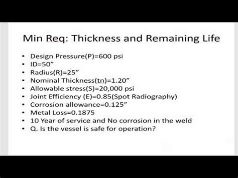 API 510 Minimum Thickness 的图像结果