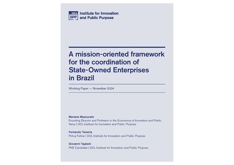 A mission-oriented framework for the coordination of State-Owned ...