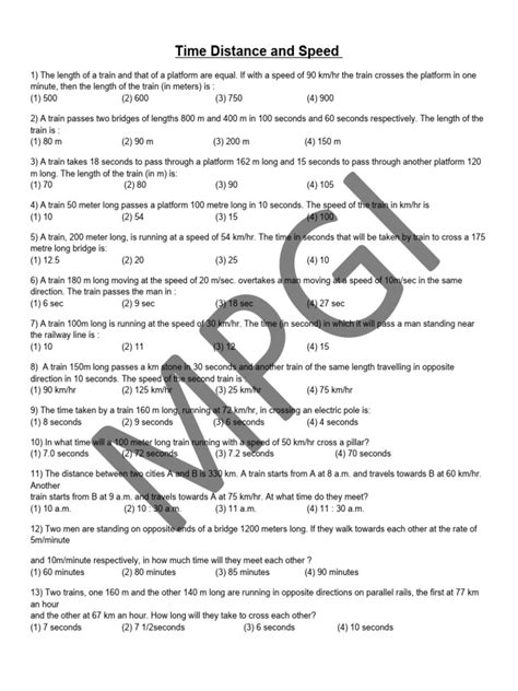 Speed Distance Time Questions 的图像结果