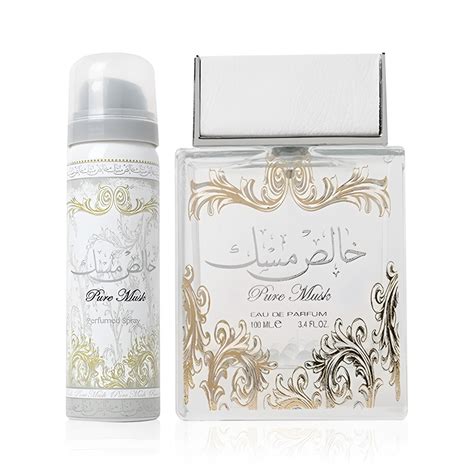 Lattafa Pure Musk EDP Unisex + Deodorant – MOM PERFUMES