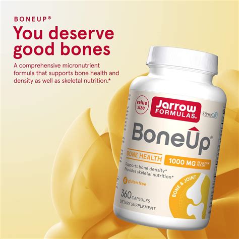 Fórmulas Jarrow Bone-Up promueve la densidad ósea 360 cápsulas – Yaxa ...
