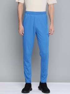 HRX by Hrithik Roshan Solid Men Blue Track Pants - Buy HRX by Hrithik ...