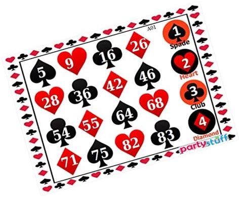 PartyStuff Playing Cards Theme Tambola Housie Tickets - Playing Cards ...
