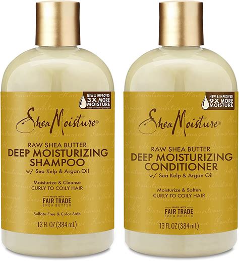 Amazon.com : Shea Moisture Raw Shea Butter Shampoo and Conditioner Set ...