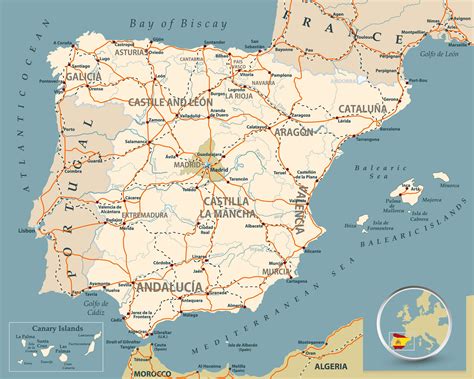 Spain Map - Guide of the World