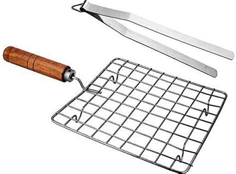 Legion Steel Tong with Roasting Net , Stainless Steel Wire Roaster ...