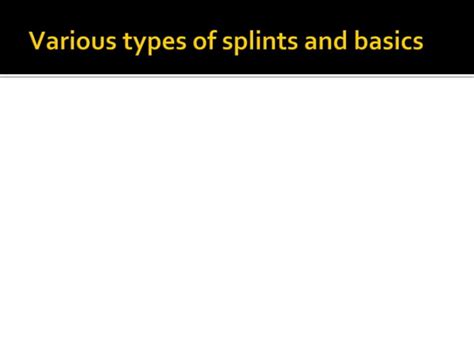 Image result for Types of Leg Splints