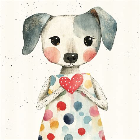Valentine Female Dog Art Sketch Free Stock Photo - Public Domain Pictures