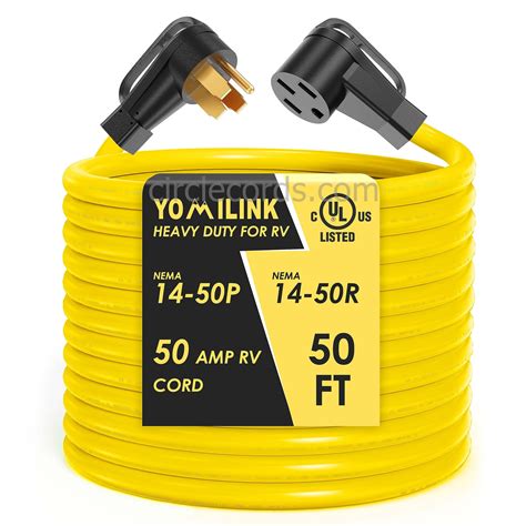Circlecord 50 AMP 50 Feet RV/EV Yellow Extension Cord - China NEMA 14 ...