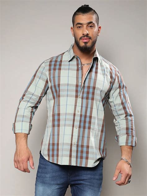 Plus Size Sage Green Tartan Plaid Shirt (3XL - 6XL) | Instafab Plus