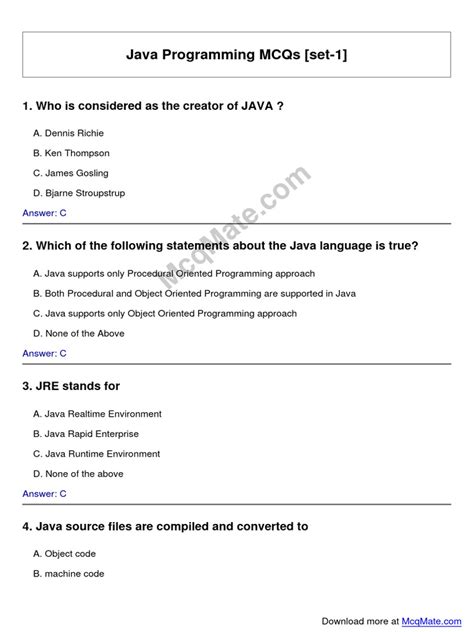 Java MCQs 的图像结果