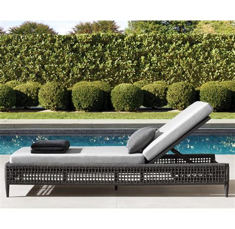 Dreamline Outdoor Furniture Poolside Lounger With Cushion (Grey ...