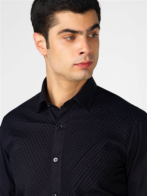Oscar Black Colour Tuxedo Shirt For Men – Prime Porter