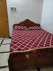 ZCI Microfiber Double Bedsheet With 2 Pillow Cover_Maroon Size_(88×90 ...