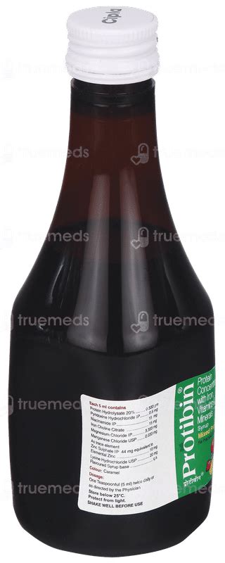 Protibin Mix Fruit Syrup 200 Ml - Uses, Side Effects, Dosage, Price ...