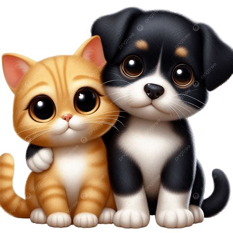 Cat And Dog Sitting Together Friendly Pets, Cat And Dog, Friendly Pets ...