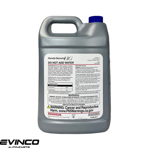Honda Antifreeze Coolant TYPE 2 50/50 Prediluted 1 Gallon - Evinco Auto Parts