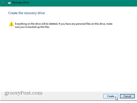 Image result for Creating a USB Recovery Drive