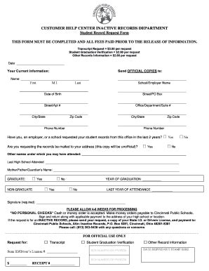 Student Record Request Form - Fill Out, Sign & Share Online | pdfFiller