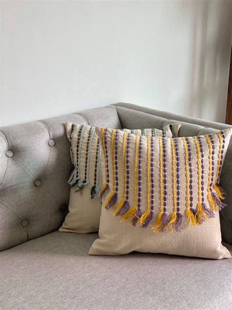 Pair of Cotton Slub Cushion Covers- 16*16 inches – Kapaas Katha