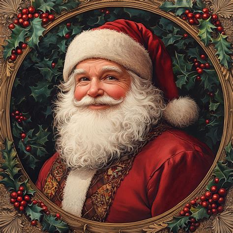 Vintage Santa Art Free Stock Photo - Public Domain Pictures