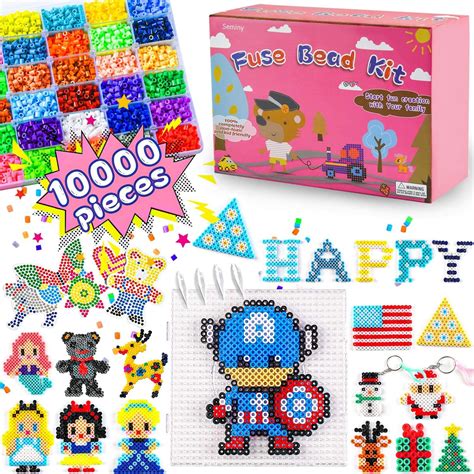 Fuse Beads Kit Iron Beads Perler Beads Melty Craft Kit-Seminy 5mm ...