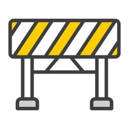 Road blockade - Free industry icons