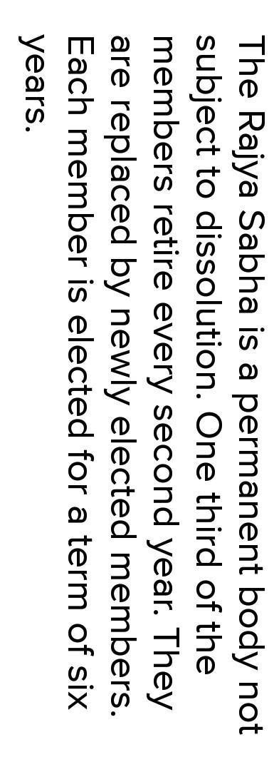 The Rajya Sabha is a permanent house." Justify the statement, in about ...